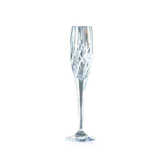 Champagne Crystal Etched Glass