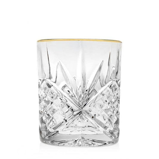 Gold Rimmed Crystal Highball Glasses