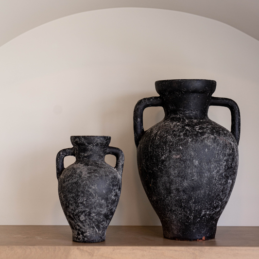Eclipse Black Urn Vase - large