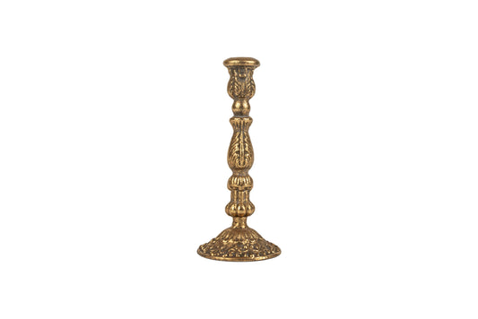 Antique Gold Cast Candle Holder