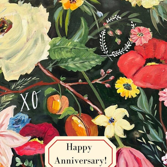 Happy Anniversary Flora Greeting Card