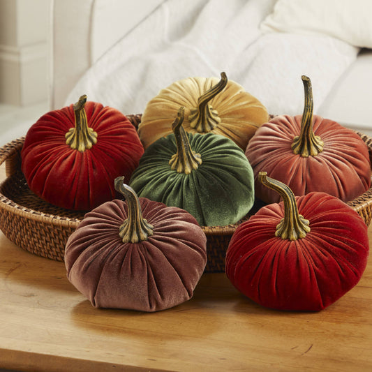 Large Velvet Pumpkins