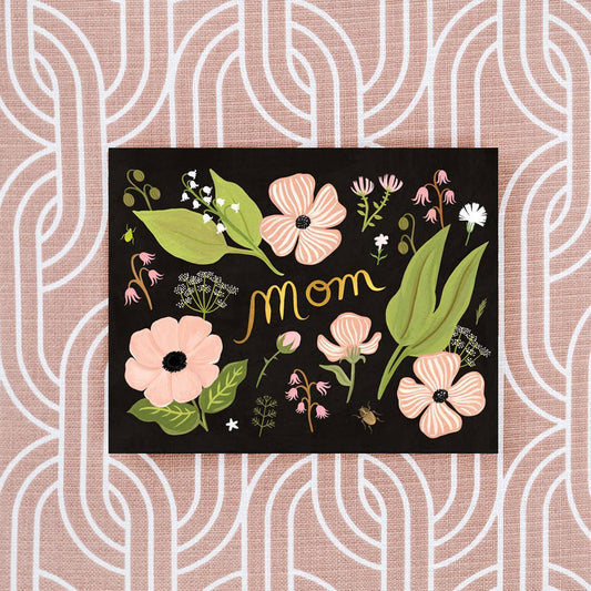 Mom Botanical Greeting Card - Gold Foil