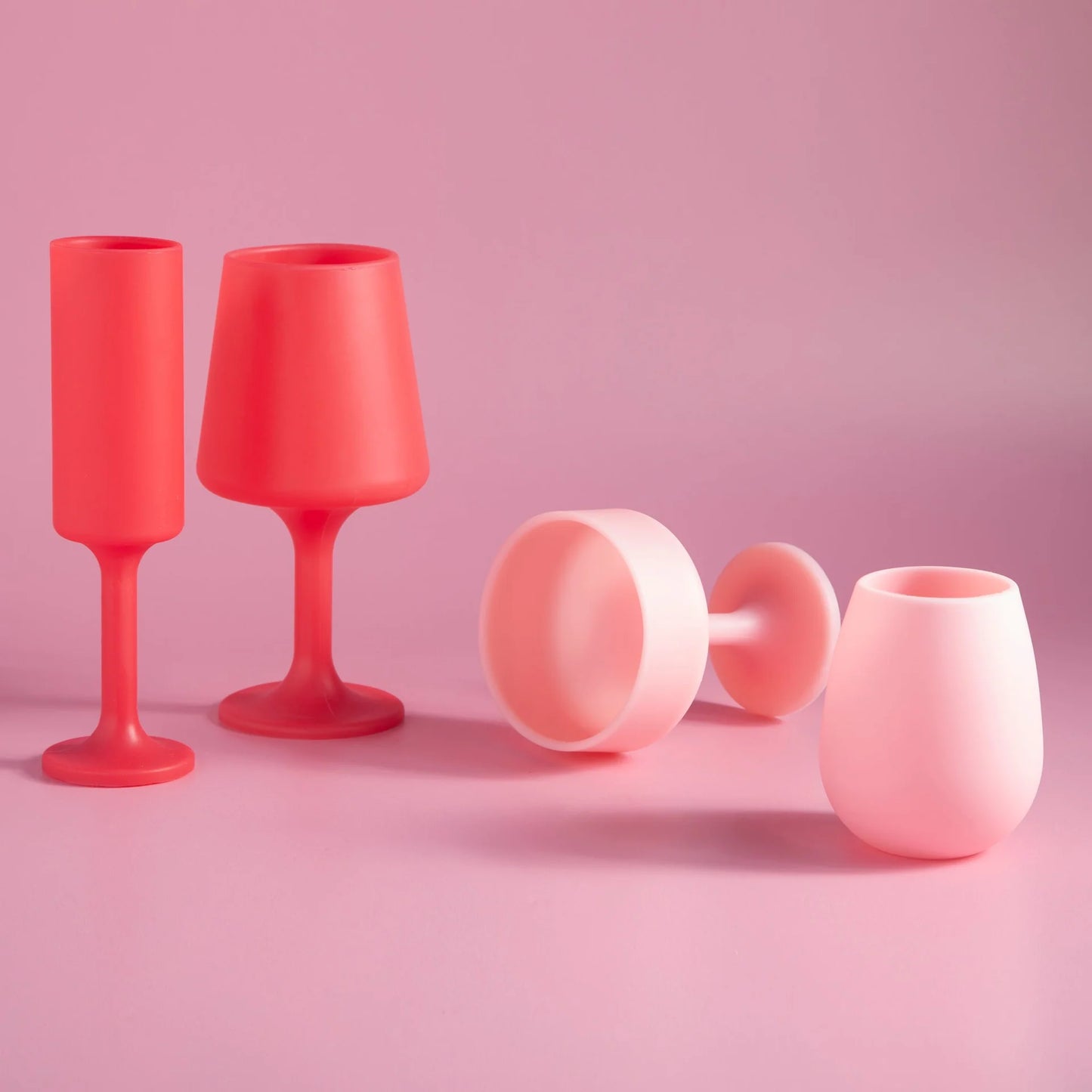 Cherry + Blush Long Stemm Unbreakable Glasses - Set of 2