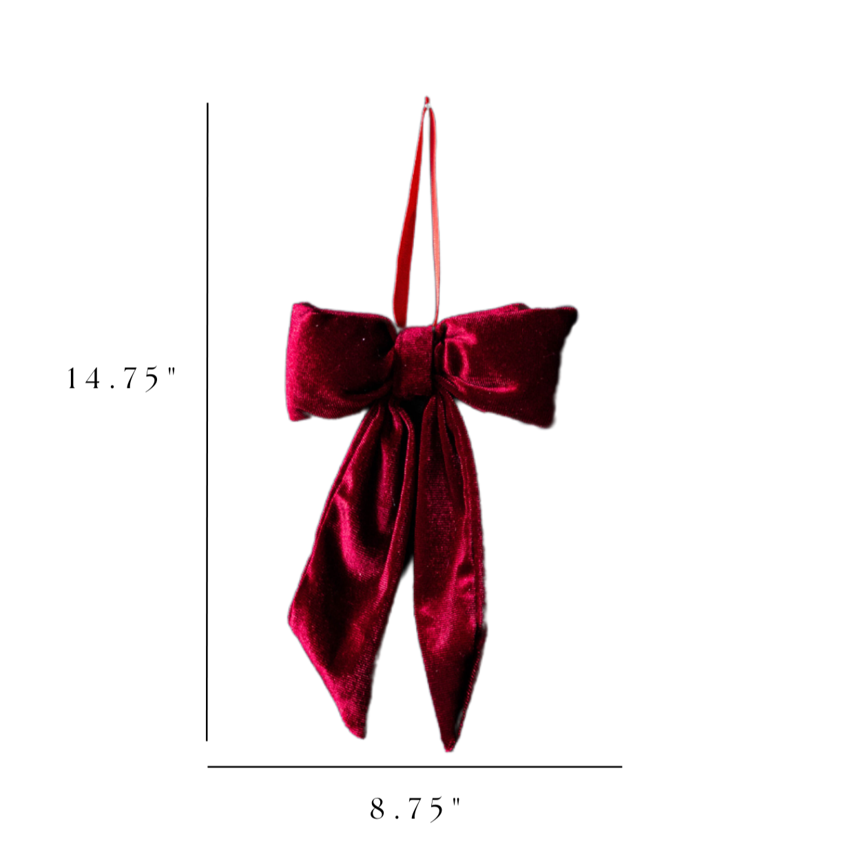 Bows Red Velvet Fabric