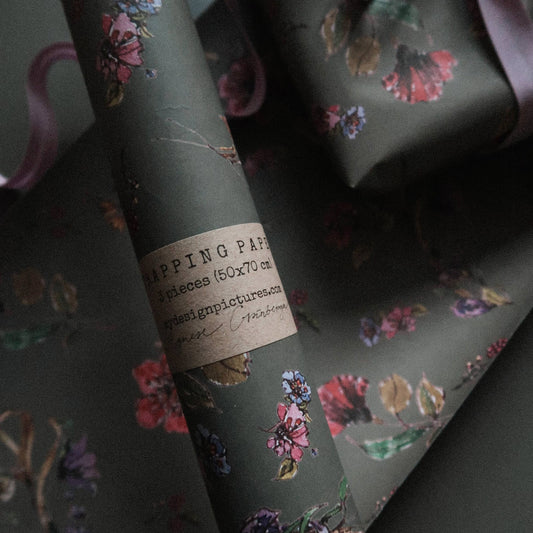 Midnight Bloom Wrapping Paper