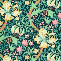 Golden Lily Velvet Fabric - Morris & Co