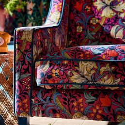 Golden Lily Fabric - Morris & Co