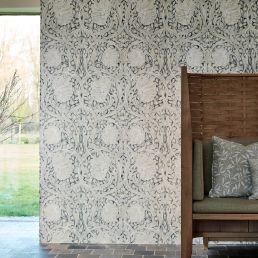 Pure Pimpernel Black Ink Wallpaper - Morris & Co