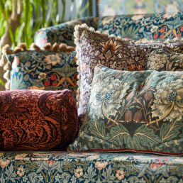 Strawberry Thief Velvet Fabric - Morris & Co